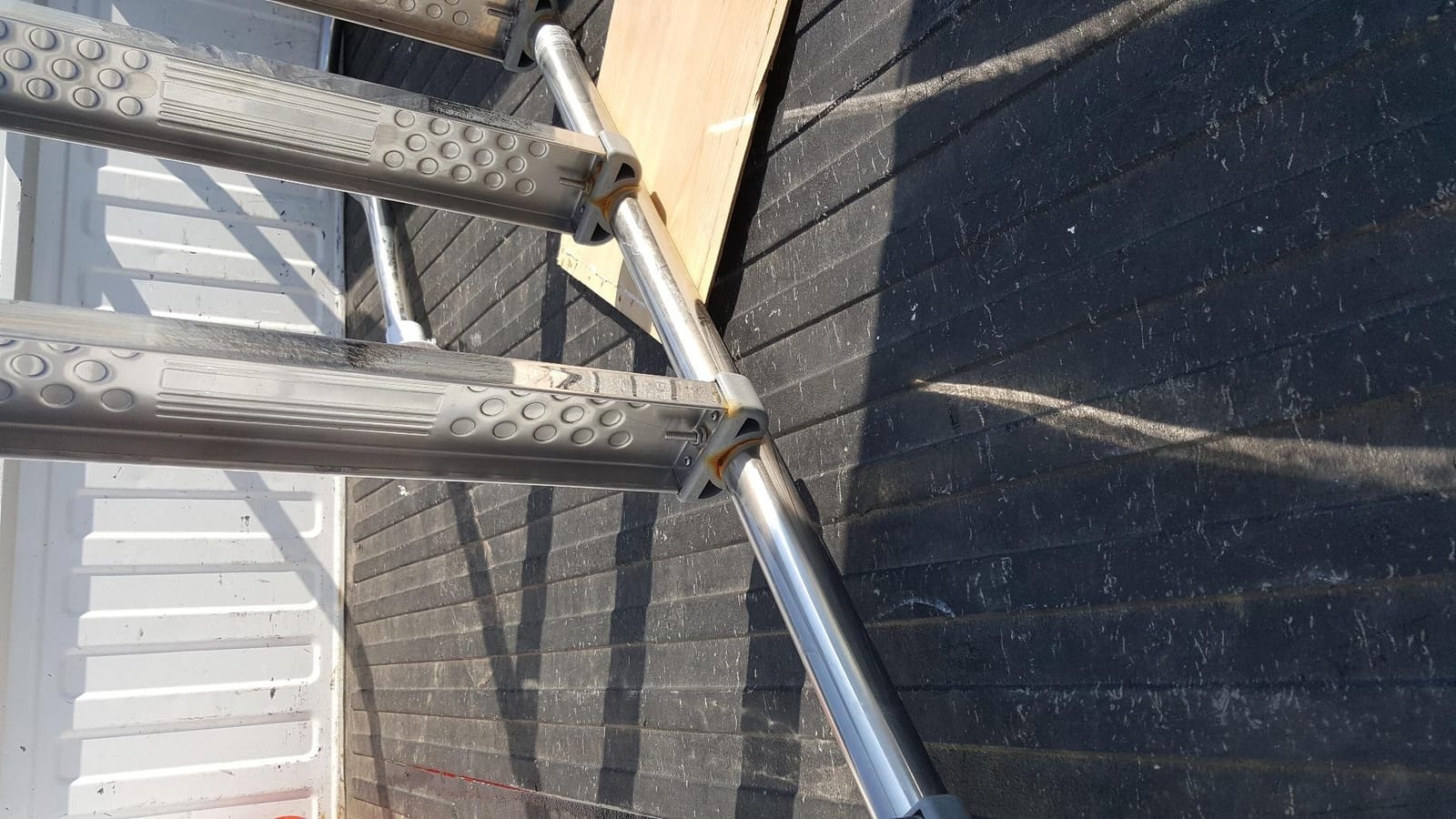 Blue Wave Premium Stainless Steel Reverse-Bend Pool Ladder, Above Ground | Ergonomic reverse-bend handrails, non-slip steps, stainless steel, fits 48-54 in pools, 225-lb cap, safe deck entry customer photo 2
