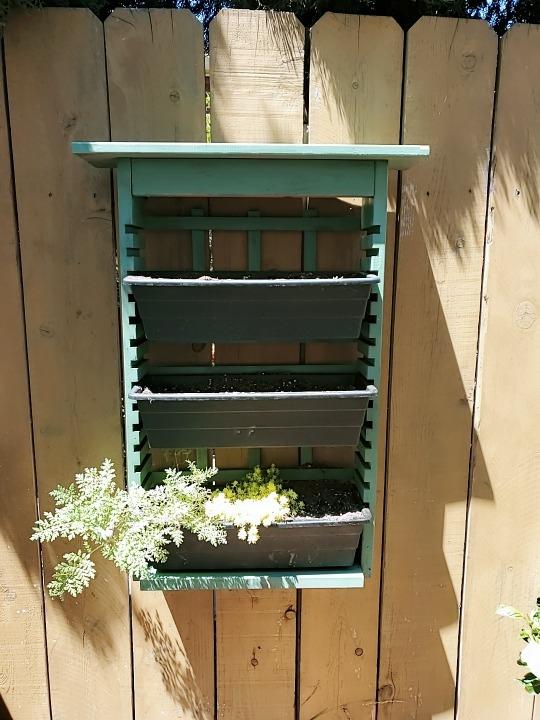Algreen Wall Planter - 3-Tier with Drain - 11.5 x 32.5 x 8 in - Wood customer photo 2