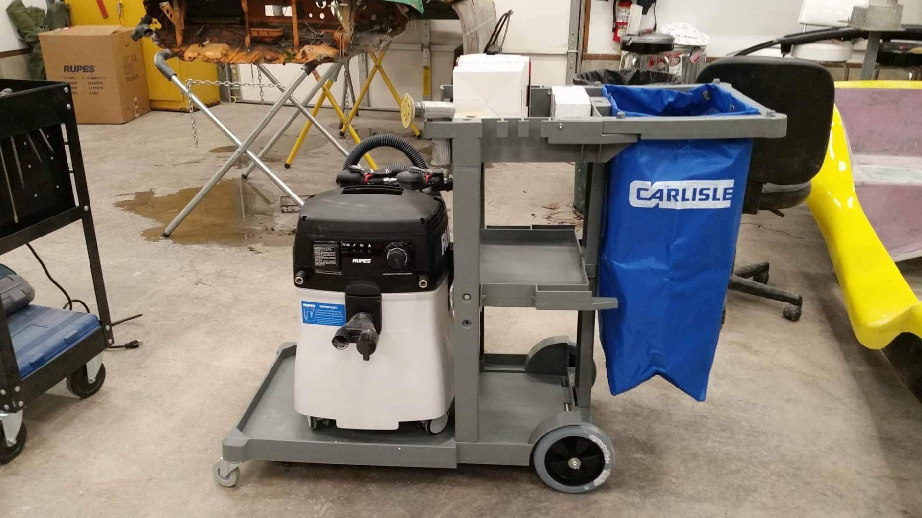 Carlisle FoodService Products Janitorial Cart with 25 Gal Bag, Gray customer photo 1