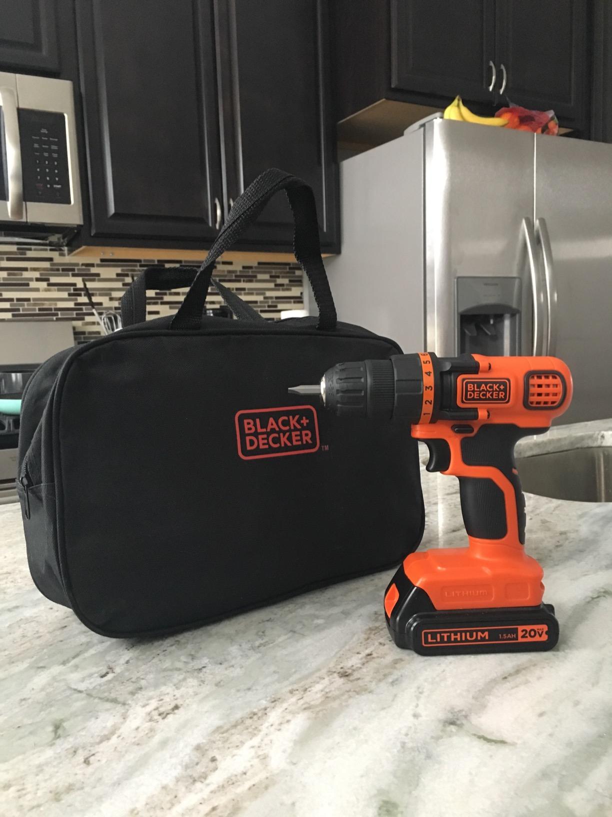 BLACK+DECKER 20V MAX 68-Piece Cordless Drill and Home Tool Project Kit with Tool Storage Bag (LDX120PK) customer photo 1