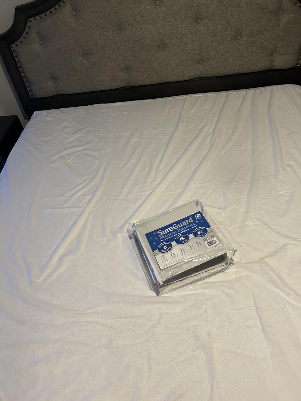 SureGuard King Size Mattress Protector - 100% Waterproof, Hypoallergenic - Premium Fitted Cotton Terry Cover customer photo 1