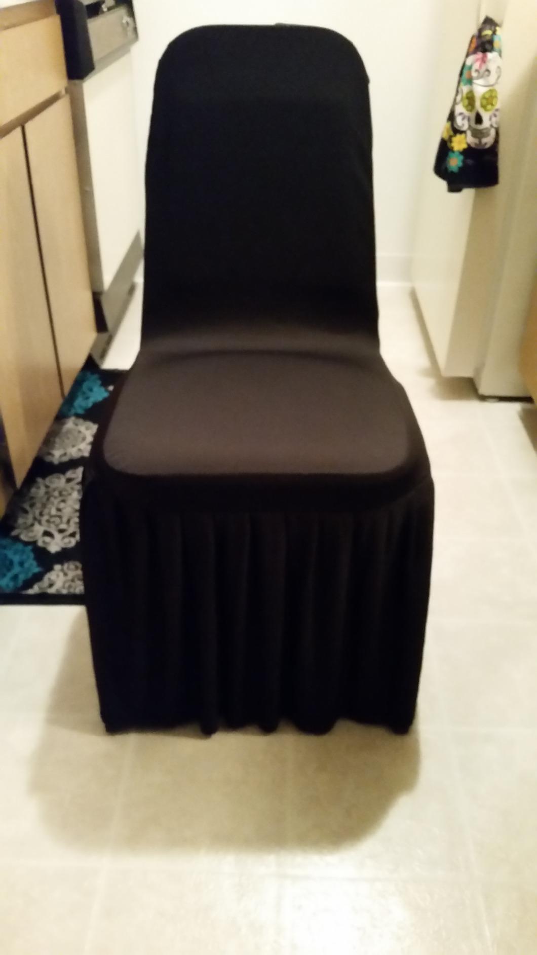 Flash Furniture Hercules Vinyl Banquet Chair, Black, 4-Pack customer photo 2