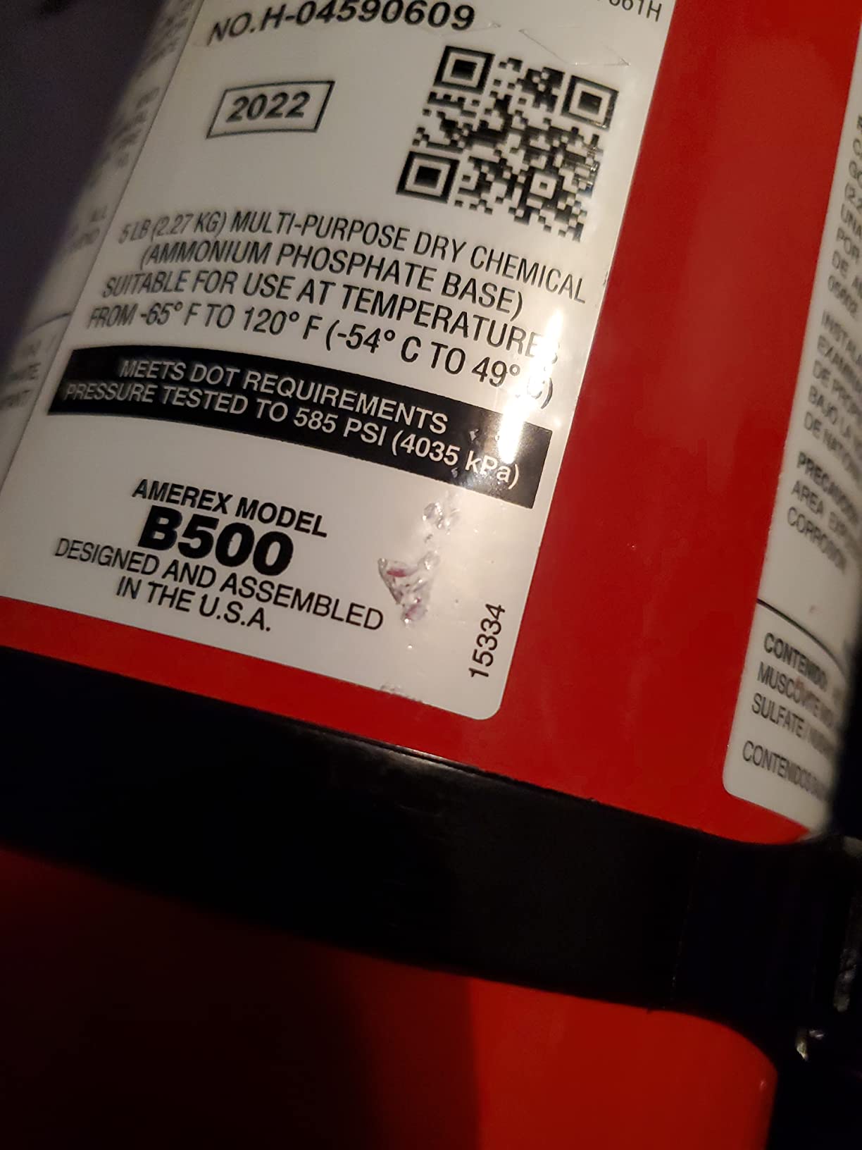Amerex B500 Fire Extinguisher, 5 lb. ABC Dry Chemical customer photo 1