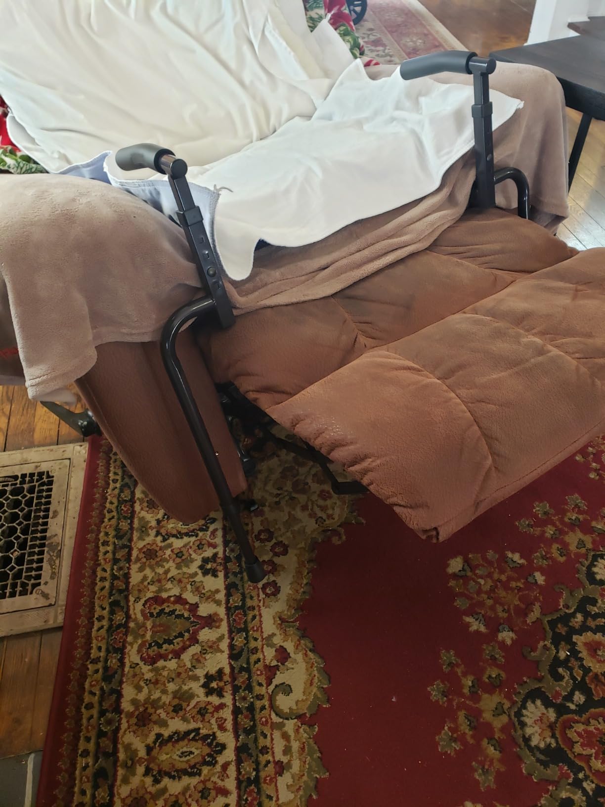 Able Life Universal Stand Assist with Legs, Chair Lift-Assist for Elderly, Grab Bar Standing Aid for Seniors, Daily Living Mobility Aid, Brown customer photo 1