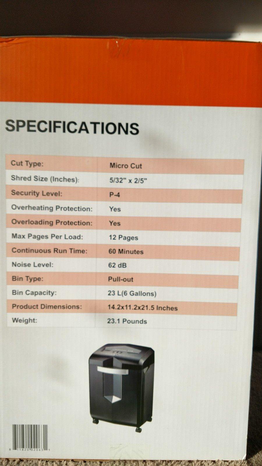 Bonsaii 16-Sheet Micro-Cut 60-Min Run Paper Shredder Heavy Duty | Jam-Proof, P-4 Security Level, 62dB Ultra-quiet, 6-Gal Bin with Casters, Shreds Credit Cards & Staples C149-D customer photo 1