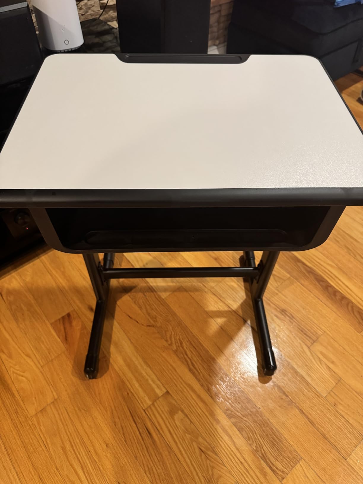 Flash Furniture Billie Open Front Student Desk for Classrooms or Remote Learning, Height Adjust School Desk with Book Box and Bag Hooks, Black/Gray customer photo 1