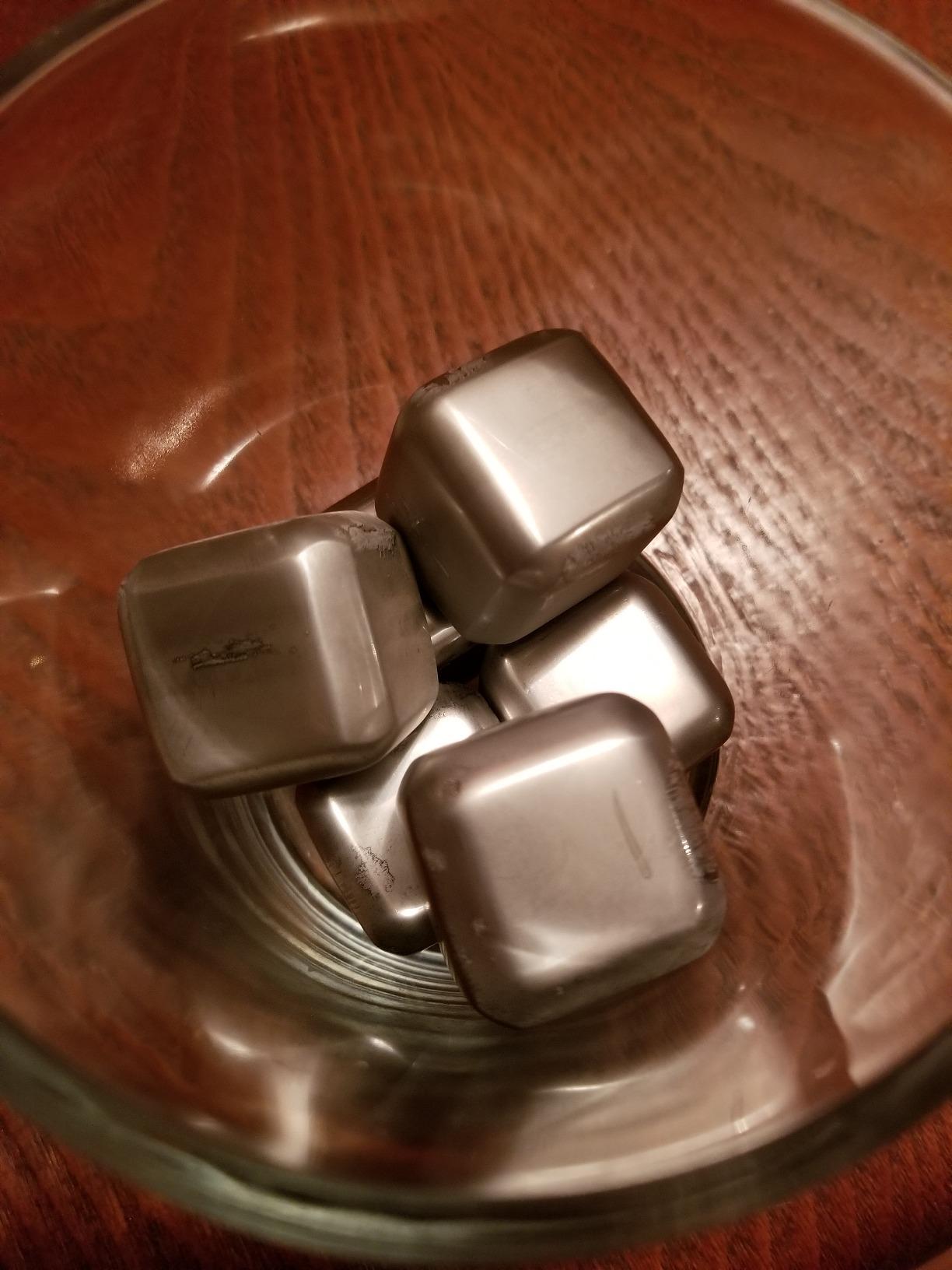 Kollea Whiskey Stones 8-Pack Stainless Steel Chilling Rocks Set, Silver customer photo 1