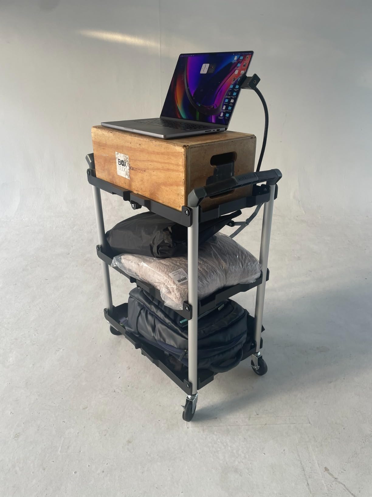 Olympia Tools 85-188 Pack-N-Roll Folding Collapsible Service Cart, 150LB Capacity, Black customer photo 1