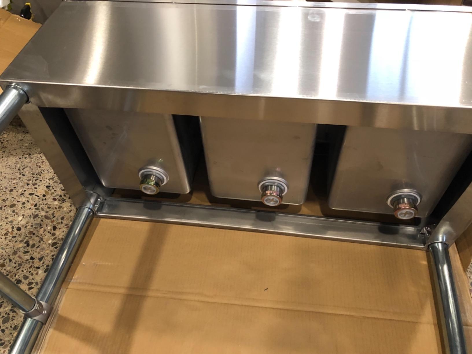 GRIDMANN 3 Compartment Stainless Steel Bar Sink, NSF Commercial Kitchen Underbar Sink with 10