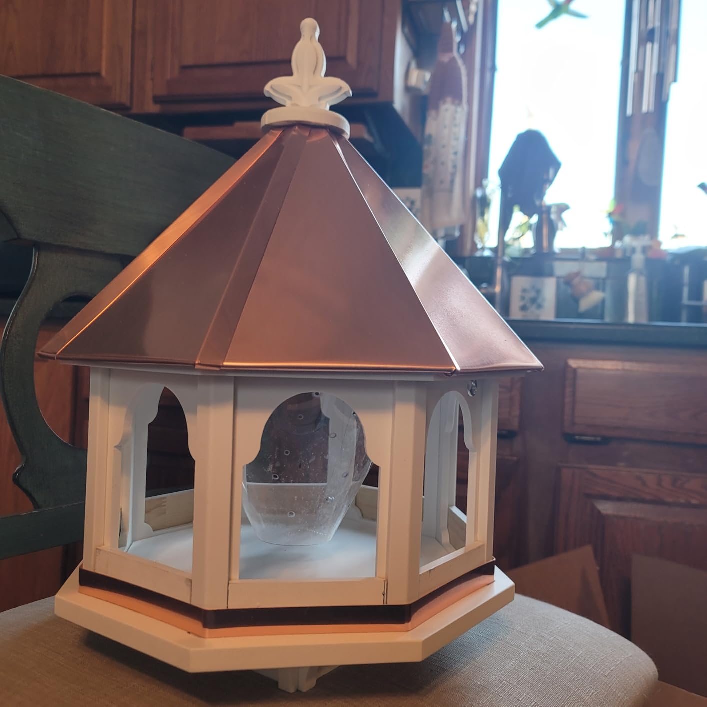 Handmade Copper Roof Bird Feeder, Made in USA (SBF8C) customer photo 1