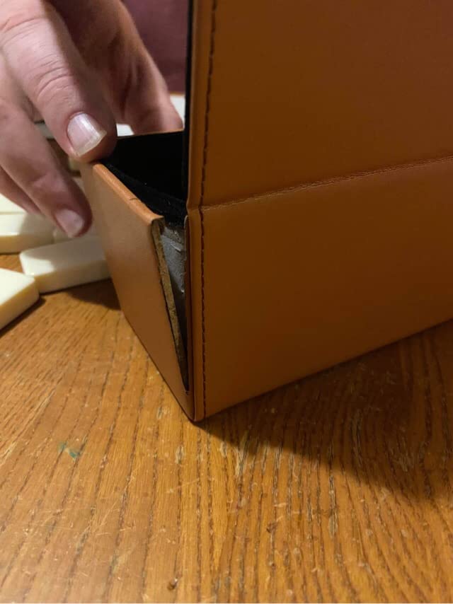 Alex Cramer Domino Set with Caramel Colored Leather Case - Professional Tournament Traveler - No Spinners Domino Set - 28 Indestructible Double Six Dominoes customer photo 1