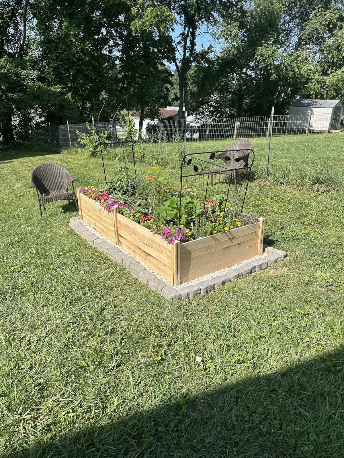 Greenes Fence Premium Cedar Raised Garden Bed, 4' x 8' x 17.5