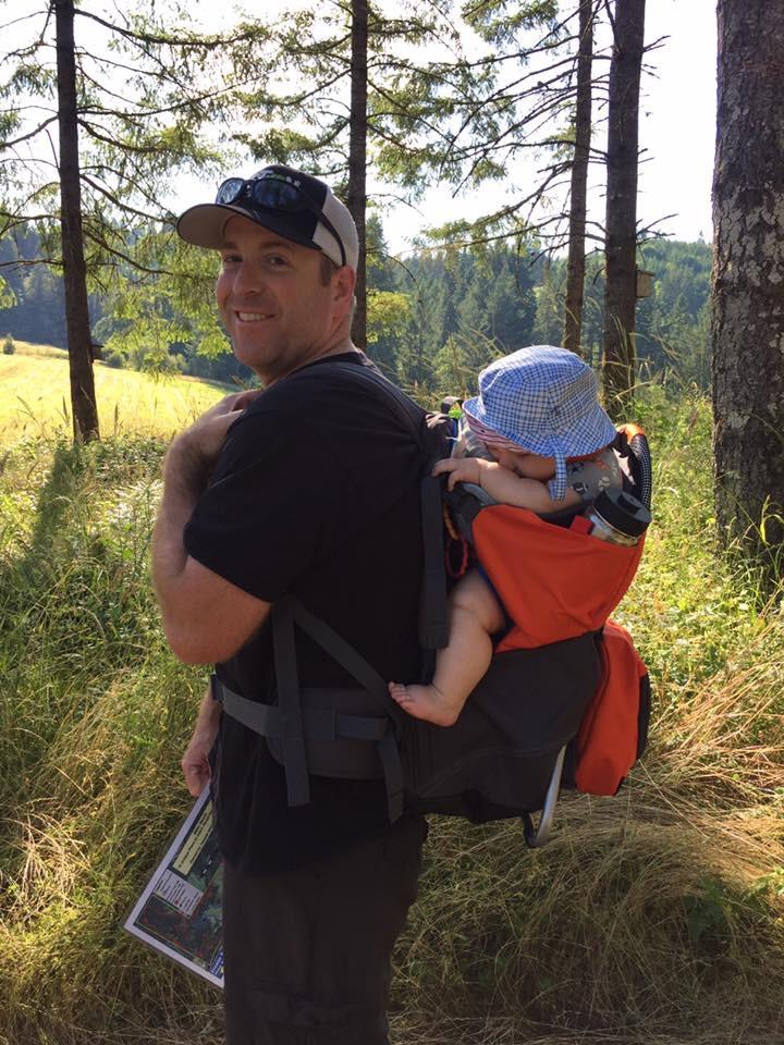 phil&teds Parade Child Carrier Frame Backpack, Orange – Compact, Lightweight (4.4lbs) – Holds a 40lb Child – Ergo Fit Harness – Waterproof – Minipack Included - 2 Year Guarantee customer photo 2
