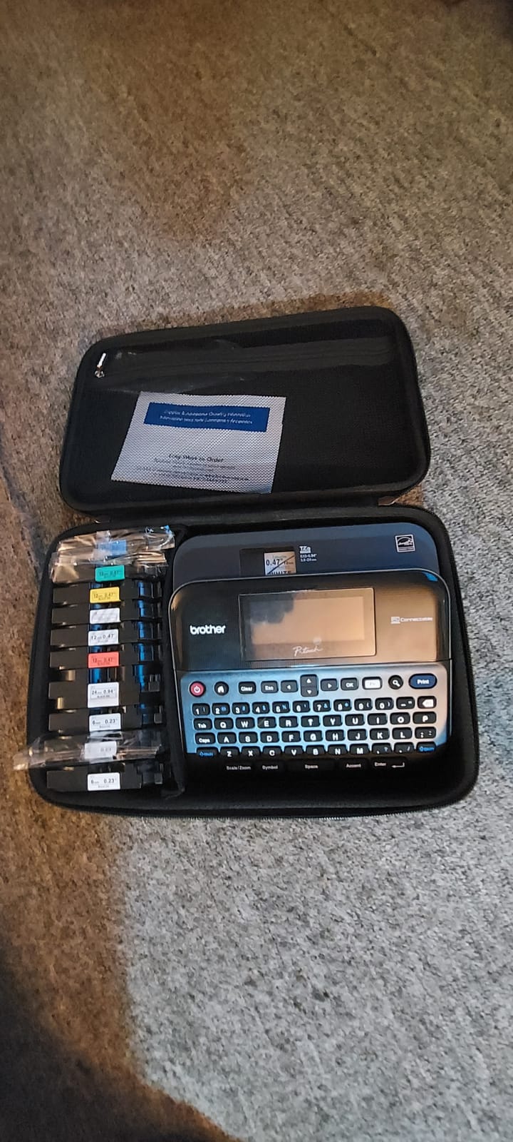 Brother P-Touch Label Maker, PC-Connectable Labeler, PTD600, Color Display, High-Resolution PC Printing, Black, Black/Gray customer photo 1