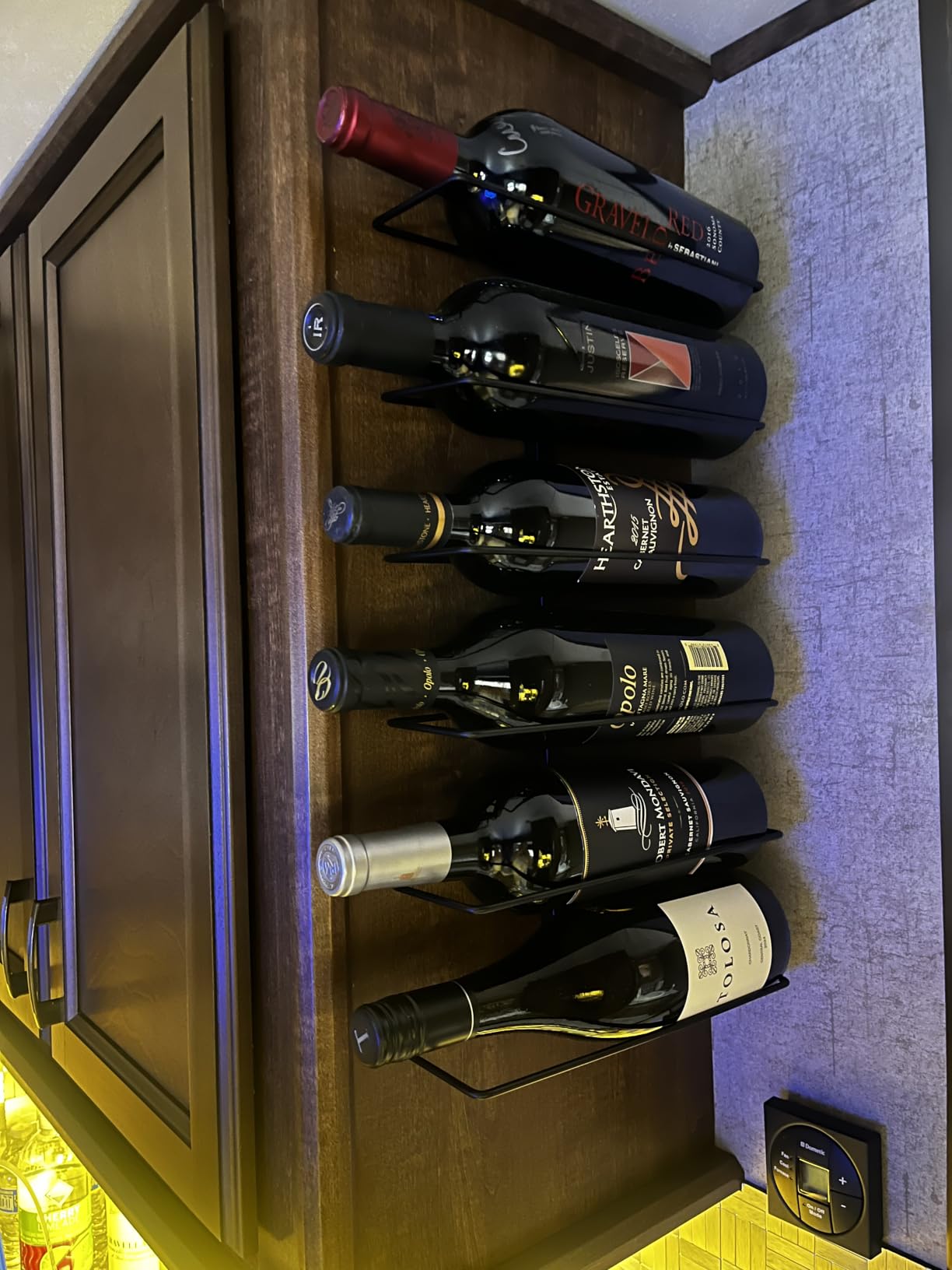 Sorbus Wall Mounted Wine Rack, Metal Bottle Rack (9 Bottle, 1 Pack) customer photo 2