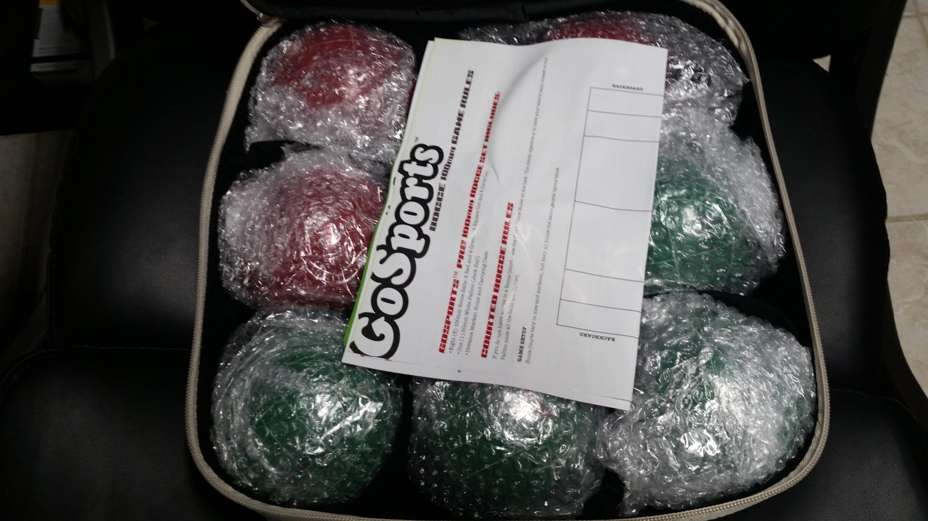 GoSports 100 mm Regulation Bocce Set with 8 Balls, Pallino, Case and Measuring Rope - Premium Official Size Set customer photo 1