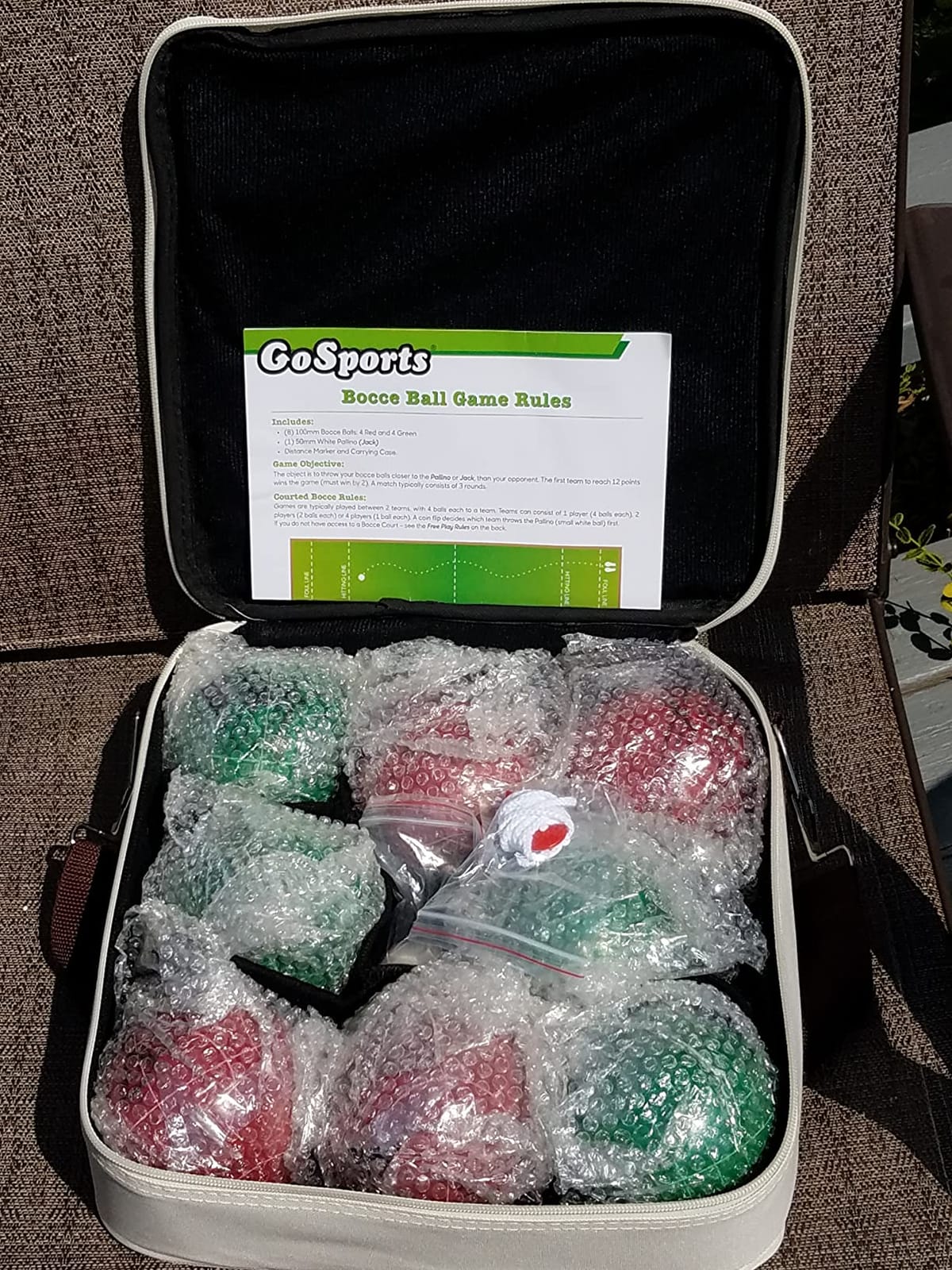 GoSports 100 mm Regulation Bocce Set with 8 Balls, Pallino, Case and Measuring Rope - Premium Official Size Set customer photo 2