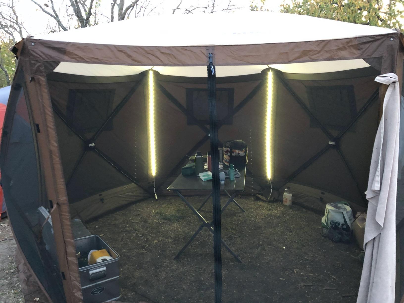 CLAM Quick-Set Escape 11.5' Screen Tent, 6-Person, Brown | Instant Screen Tent for Camping, Patios, Tailgating and Backyard Use with No-See-Um Mesh, Weather Protection, and Room for 6 customer photo 1