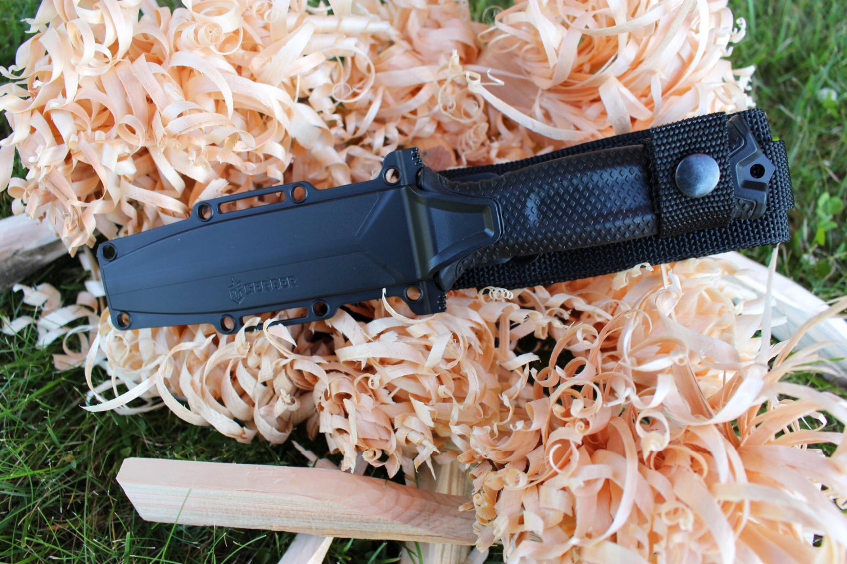 Gerber Gear StrongArm - Fixed-Blade Camping & Hunting Knife with Striking Pommel & Sheath - Premium Survival Gear - Made in USA - Coyote Brown, Serrated Edge customer photo 1