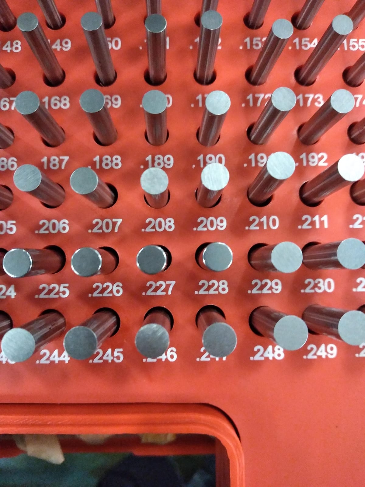 HFS (R) Pin Gauge Set, 190-Piece Minus Pin Gage Set M1(-), 0.061-0.250 Inch, 0.001 Inch Increments customer photo 1