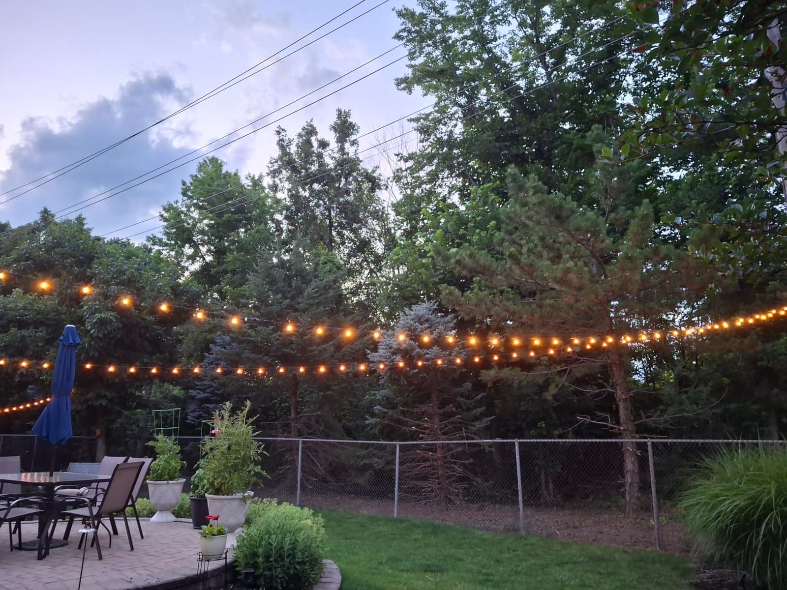 Brightown Outdoor String Lights, 35FT with 30 Bulbs, Waterproof Connectable | Patio Lights with Shatterproof G40 Replaceable Bulbs, Plug-In Outside Hanging Light for Backyard Bistro Porch Party Decor customer photo 1