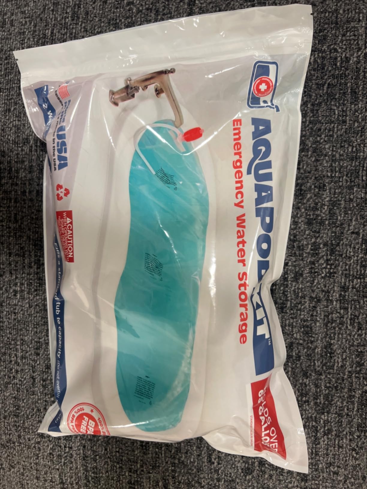 AquaPodKit Made in USA - Emergency Bathtub Water Storage Bladder 65-100 Gallon Capacity - BPA Free- Food Grade Materials - Hurricane Disaster Preparedness Supply - Family Survival Supply customer photo 2