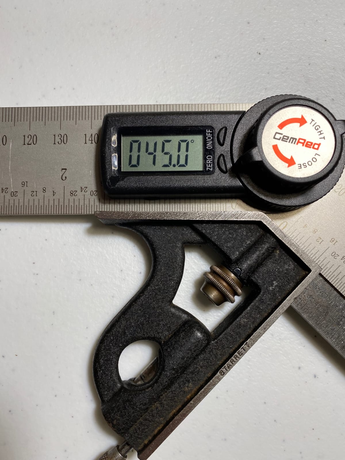 GemRed 82305 Digital Angle Finder Protractor Stainless Steel 7inch 200mm | Black Button customer photo 2