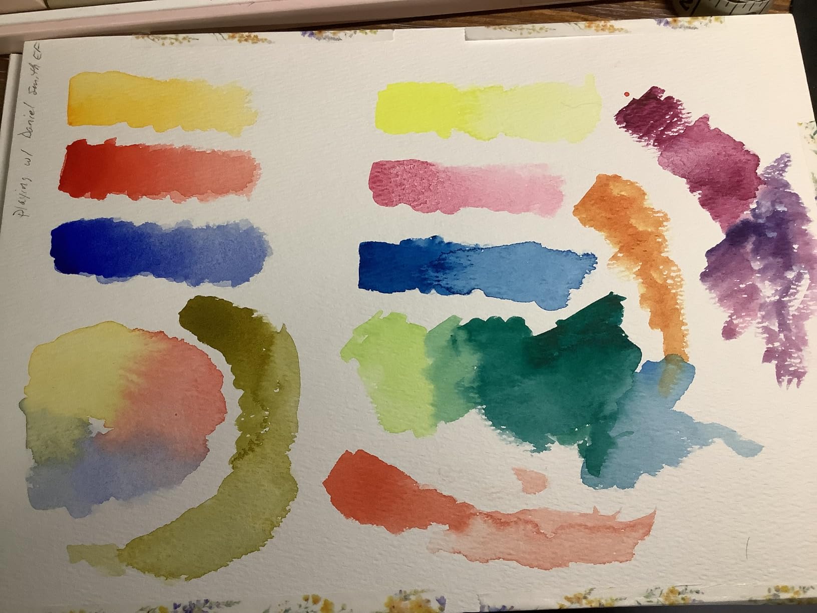 DANIEL SMITH 285610005 Extra Fine Essentials Introductory Watercolor, 6 Tubes, 5ml, Blue/Transparent/Yellow, 0.17 Fl Oz (Pack of 6) customer photo 1