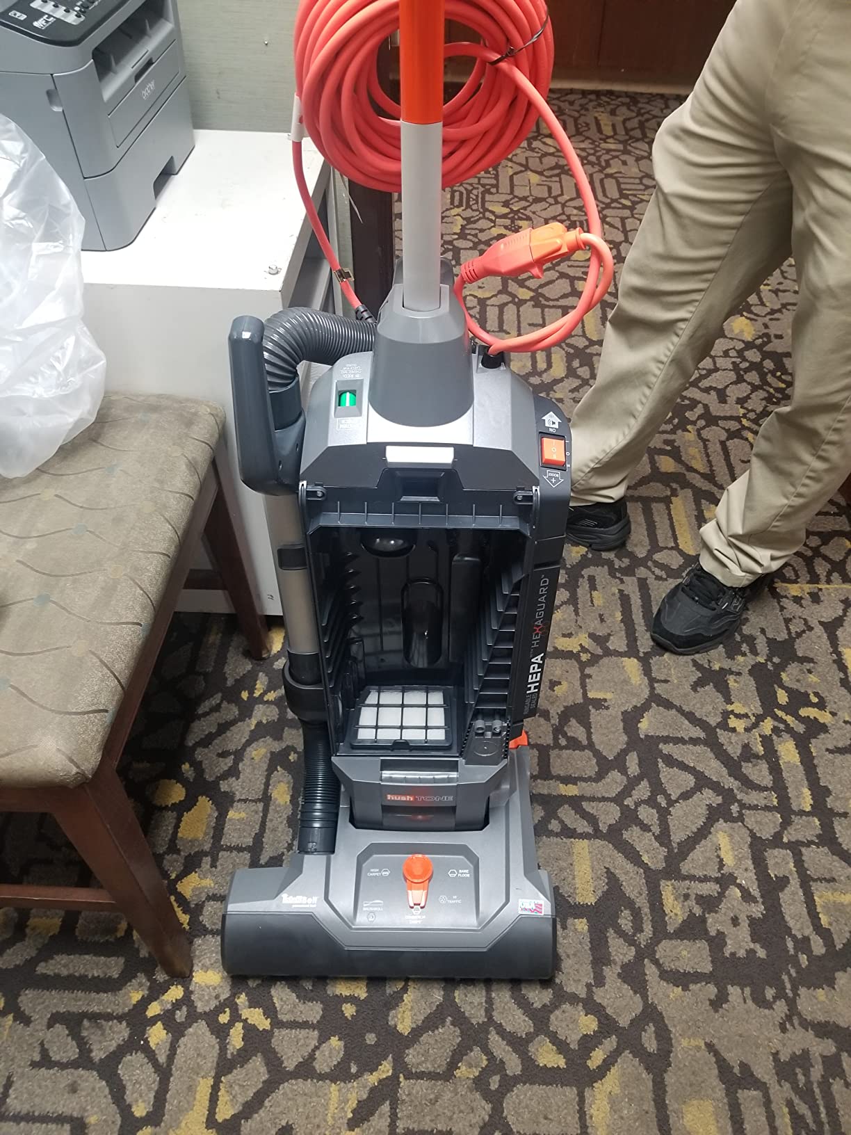 Hoover HushTone Commercial Vacuum Cleaner, 15 Inch, Bagged Upright Vac customer photo 1