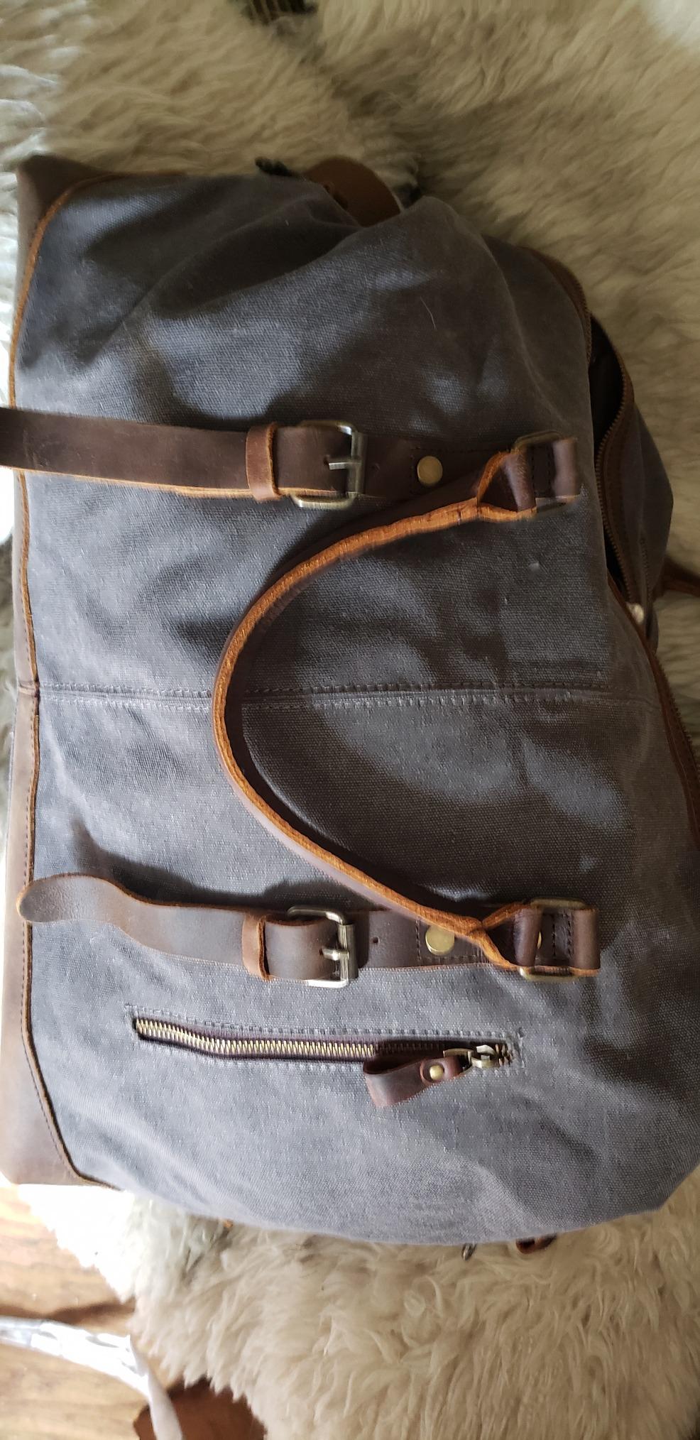 Duffle Bag for Travel Canvas Duffel Bag Carry on Weekender Bag for Men customer photo 2