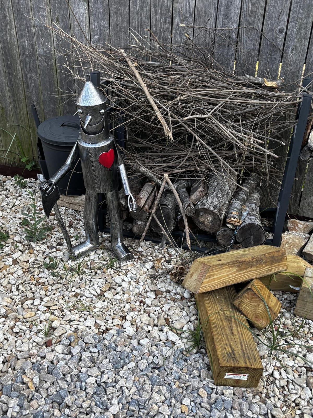 Bits and Pieces Tin Woodsman Tin Man Metal Garden Statue, 30