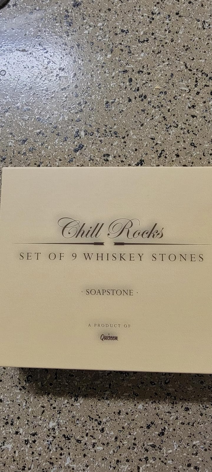 Set of 9 Grey Beverage Chilling Stones [Chill Rocks] Whiskey Stones for Whiskey and Other Beverages - in Gift Box with Velvet Carrying Pouch - Made of 100% Pure Soapstone - by Quiseen customer photo 2