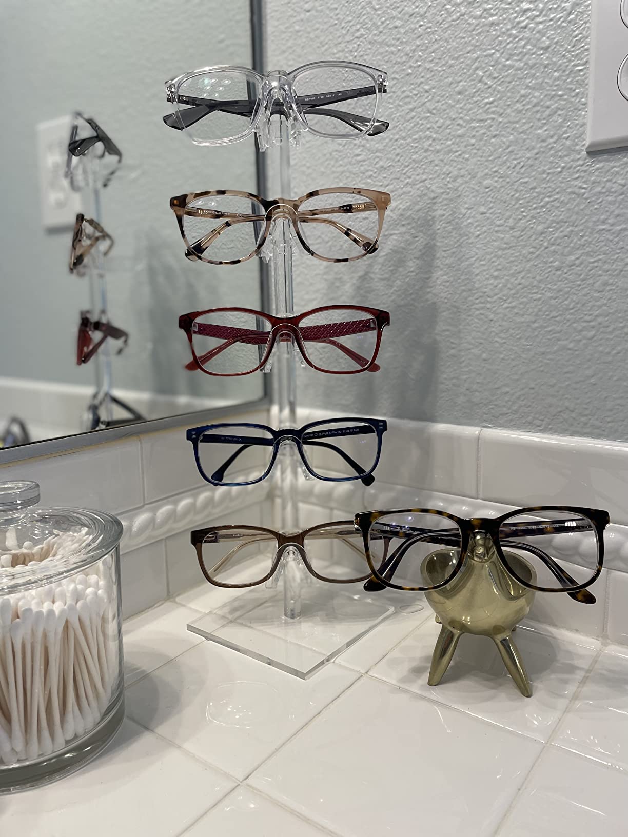 MOOCA 2-Piece Acrylic Eyewear Display Stand, Holds 4 Frames customer photo 2