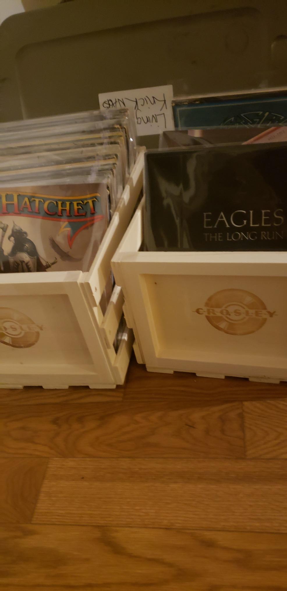 Crosley AC1004A-NA Record Storage Crate Holds up to 75 Albums, Natural customer photo 2