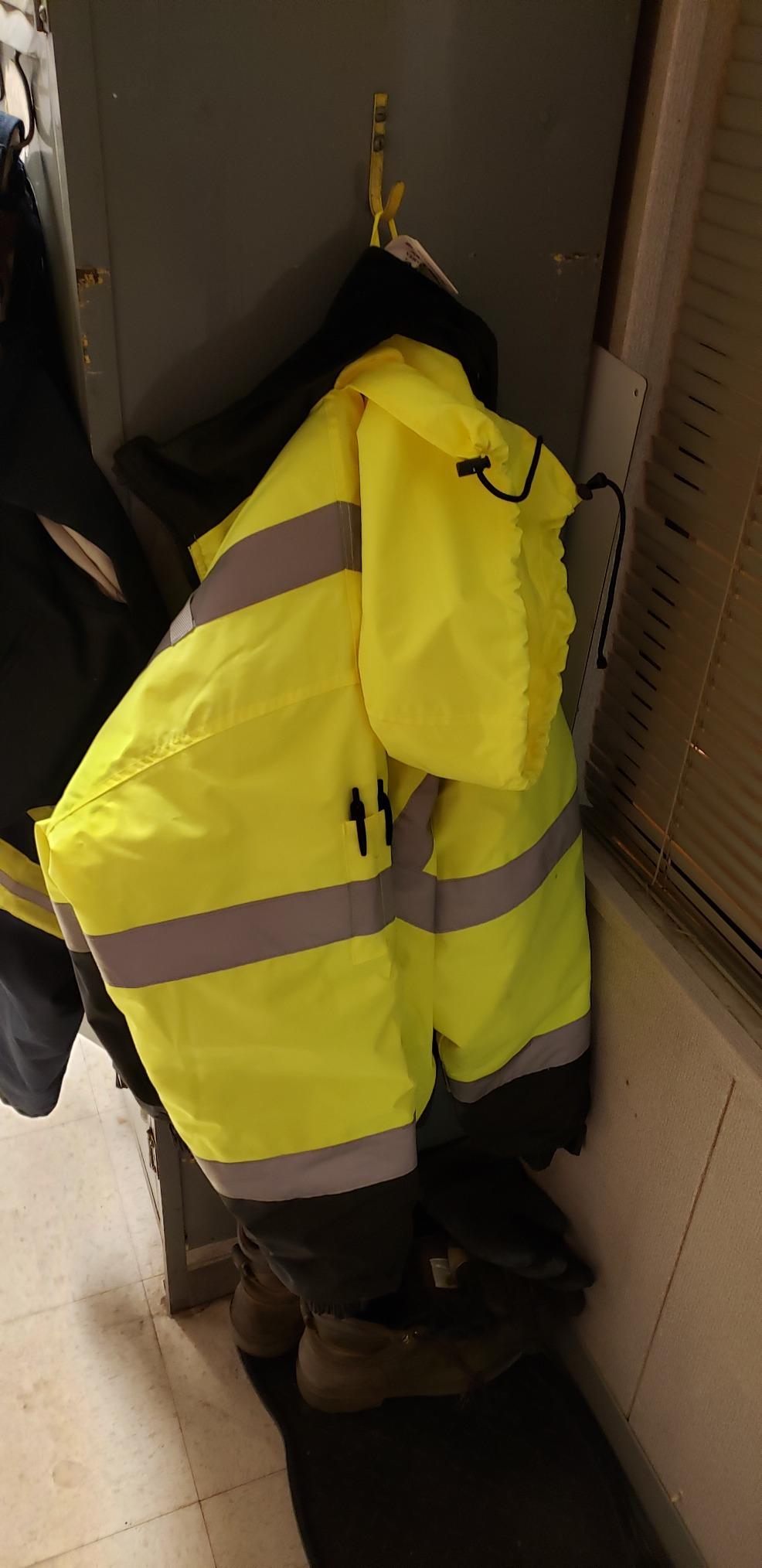Pyramex RJ32 Series Waterproof Hi-Vis Orange Lime Bomber Jacket with Quilted Lining - Size Large customer photo 1