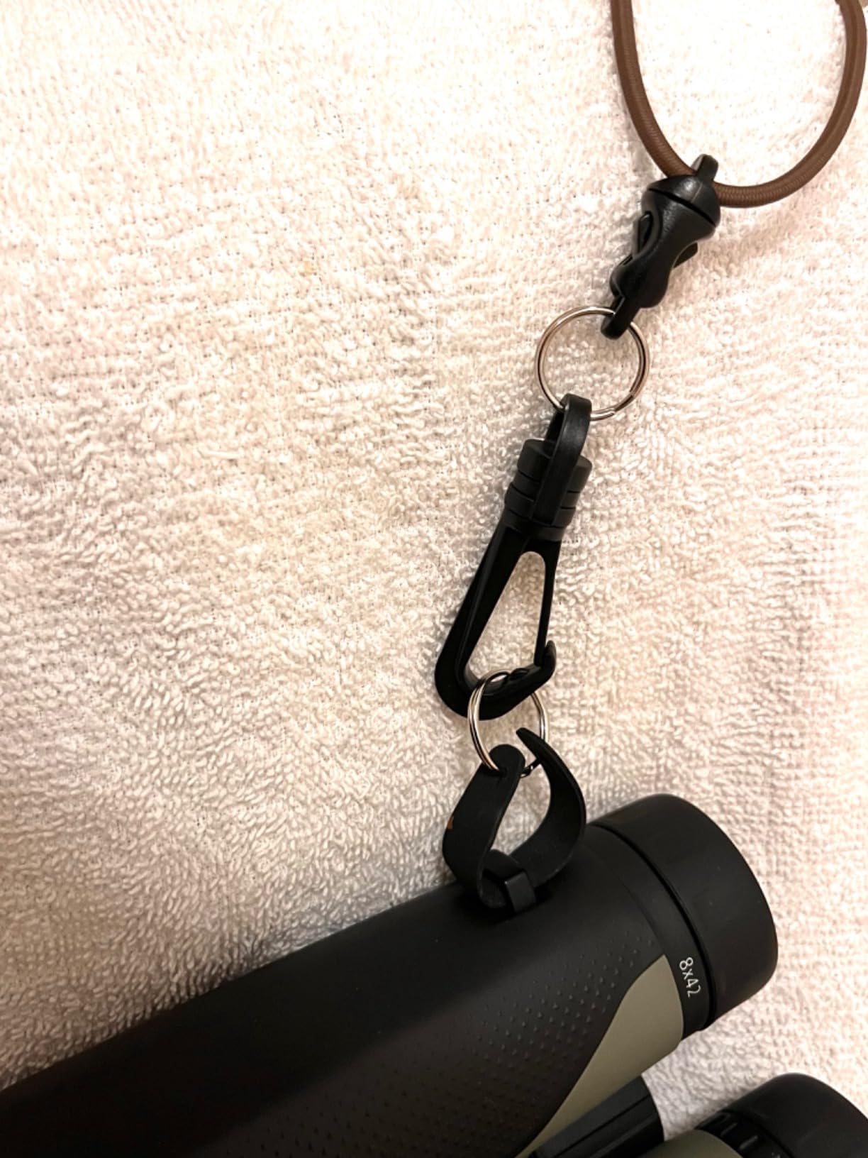 Rick Young Outdoors Premium Binocular Harness - Adjustable Chest Strap for Hunting, Birding & Hiking - Comfortable Waterproof Quick-Release System (Black) customer photo 2