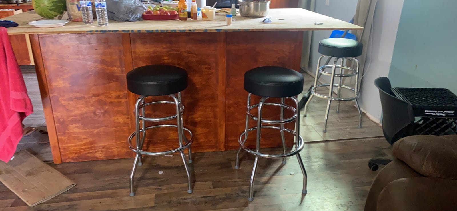Flash Furniture Double Ring Barstool with Padded Seat, Black, 2-Pack customer photo 2