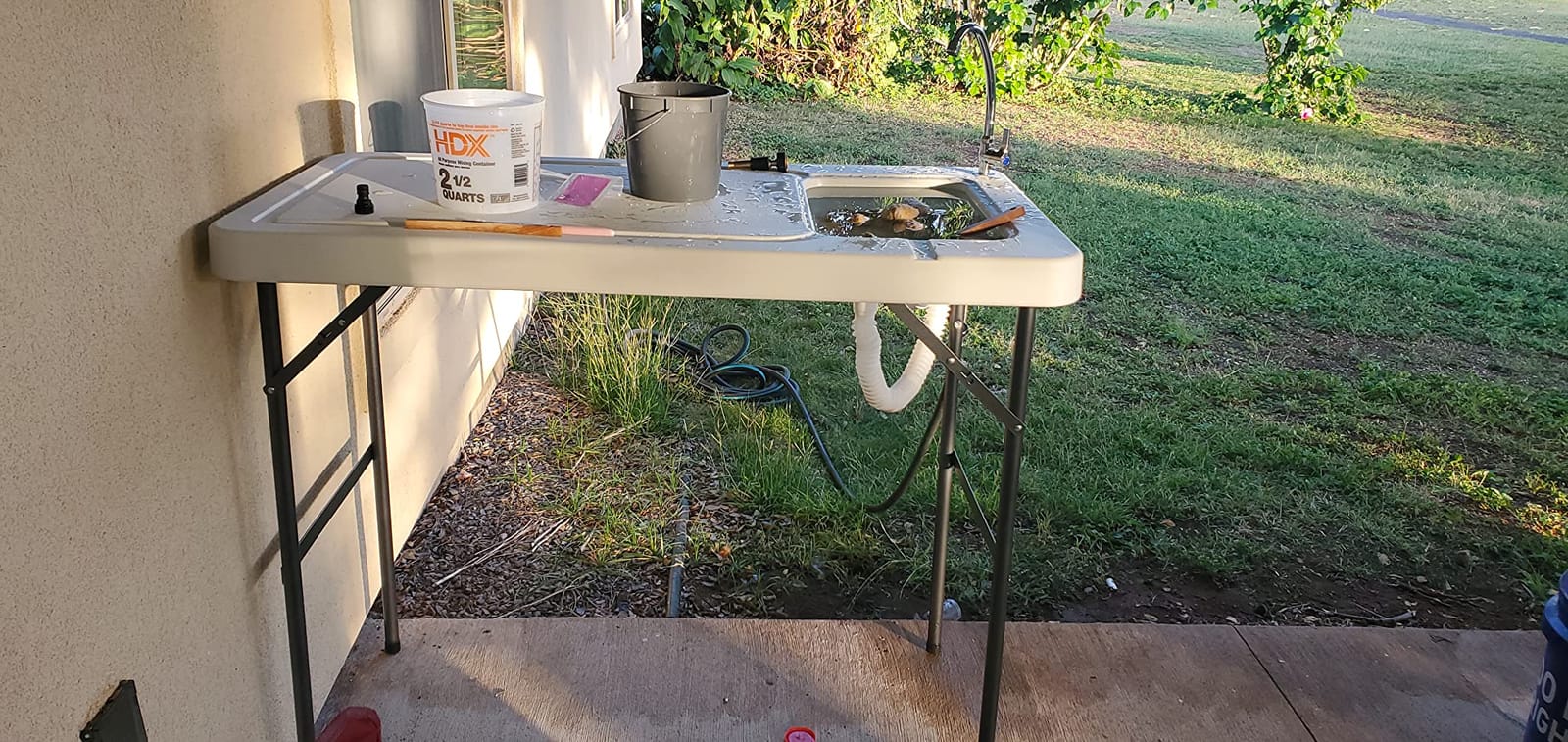 Old Cedar Outfitters Fish and Game Cleaning Table with Sink and Folding Legs customer photo 1