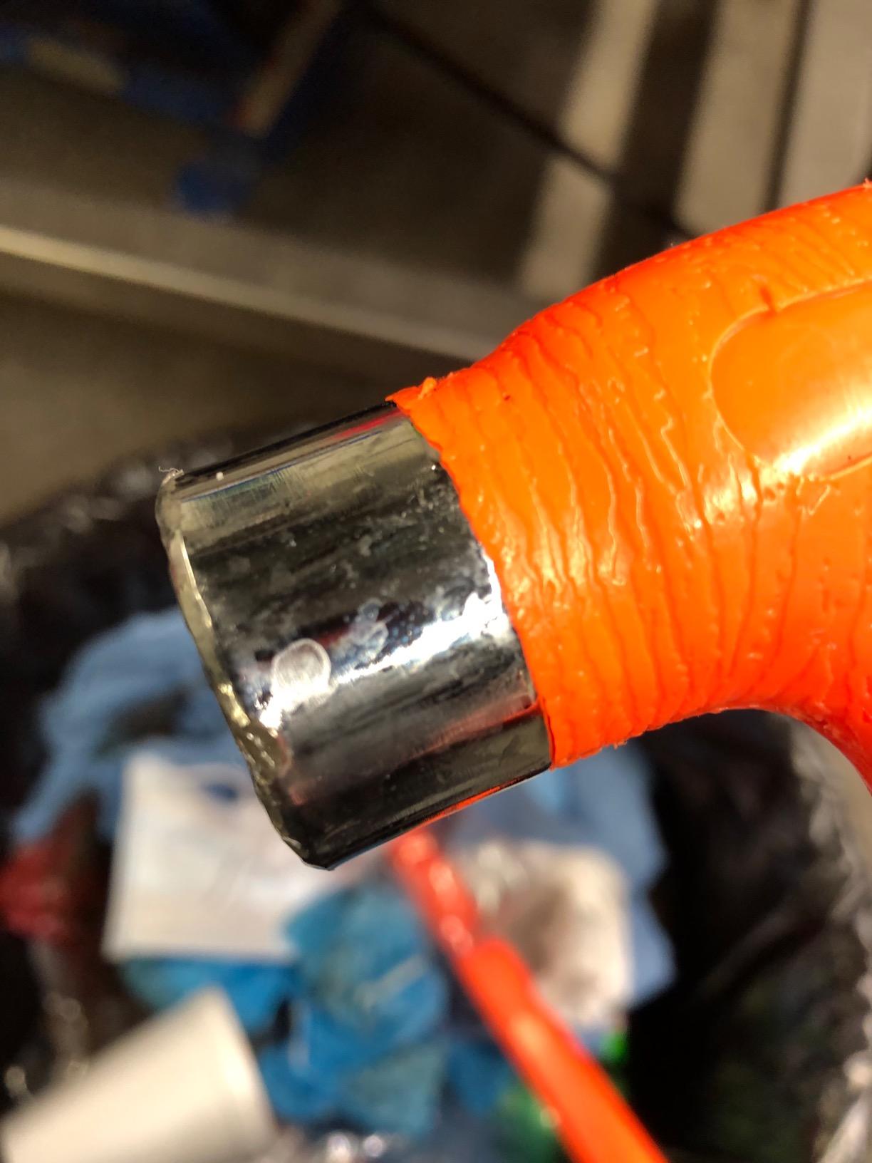 XtremepowerUS 32oz Dead Blow Hammer Dual Head 2lbs Pound Ball Peen and Flat Face for Metalworking Auto Repair, Striking with Non Slip Grip Handle, 2-Pounds, Orange customer photo 2