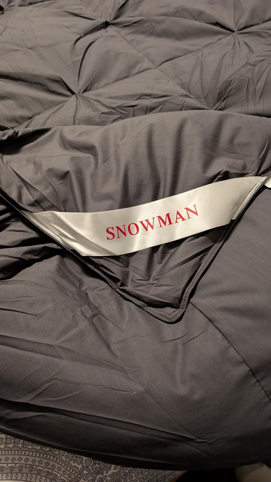 SNOWMAN Premium Down Comforter Queen Size, Khaki Duvet Insert All Season customer photo 1