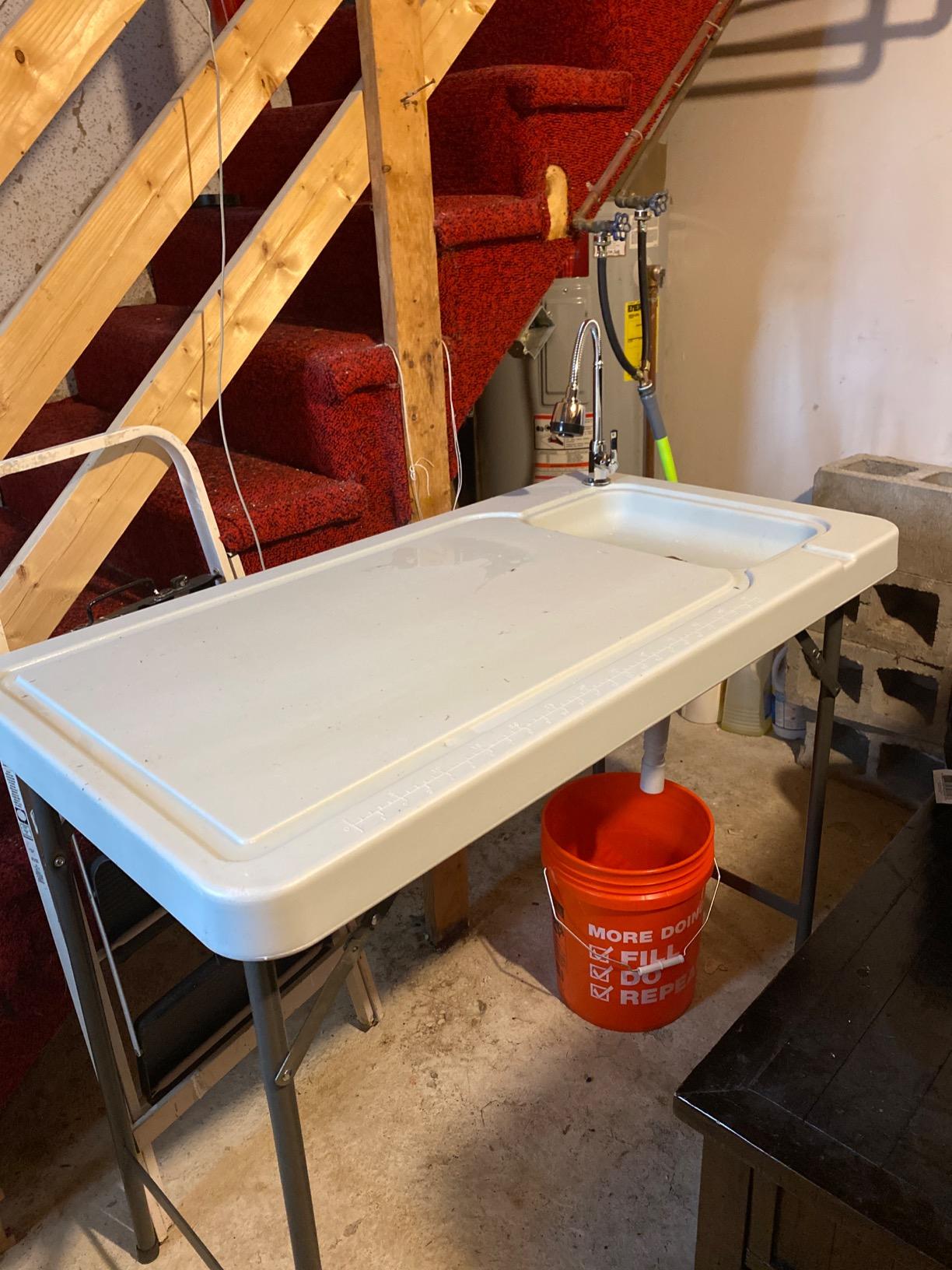 PACEROCKER Outdoor Fish & Game Cleaning Portable Folding Camp Table & Washing Station customer photo 1