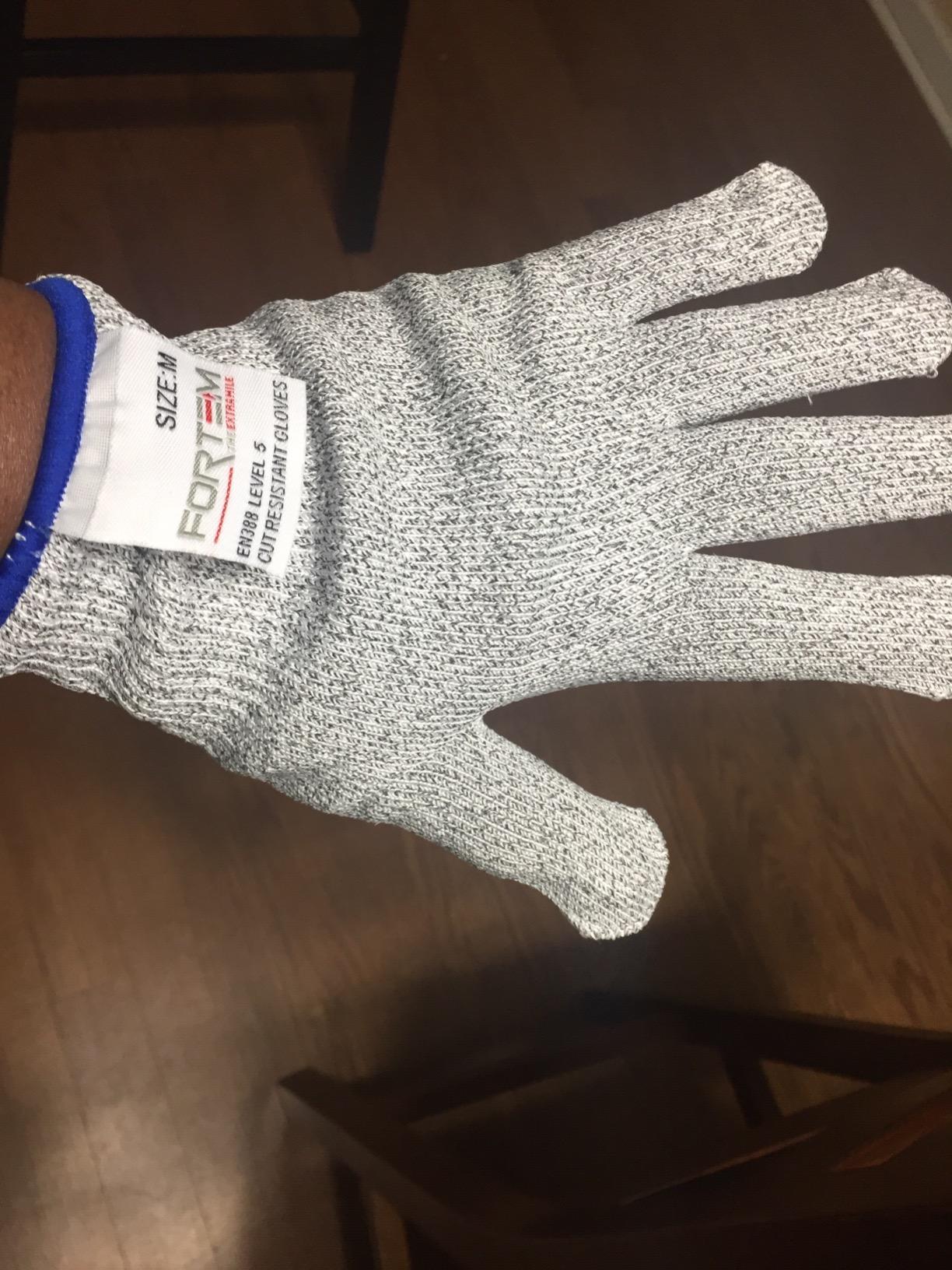 FORTEM Cut Resistant Gloves - Level 5 Protection, ANSI 100% Food Grade customer photo 1