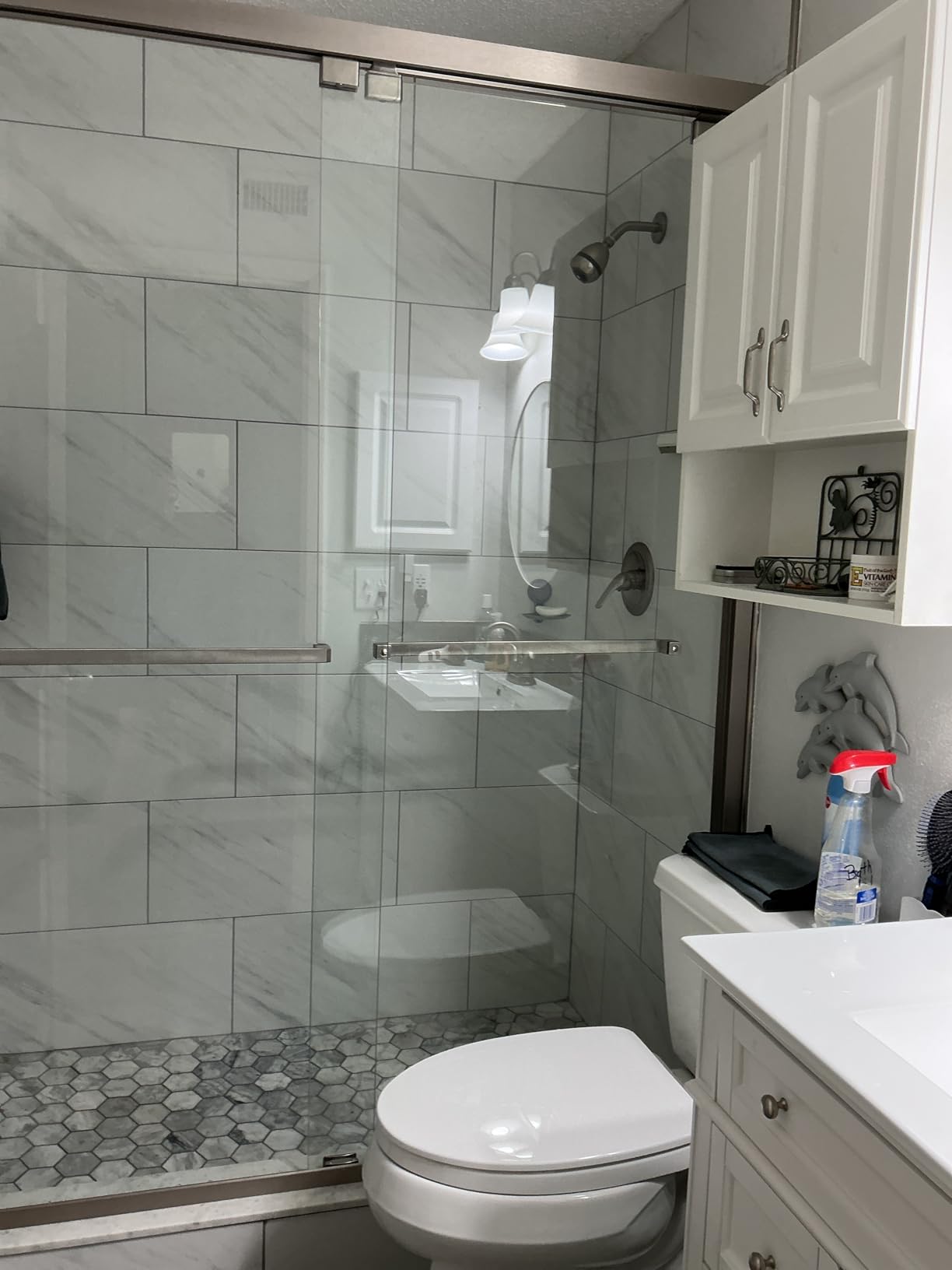 DreamLine Encore 56-60 in. W x 76 in. H Semi-Frameless Bypass Shower Door in Chrome, SHDR-1660760-01 customer photo 2