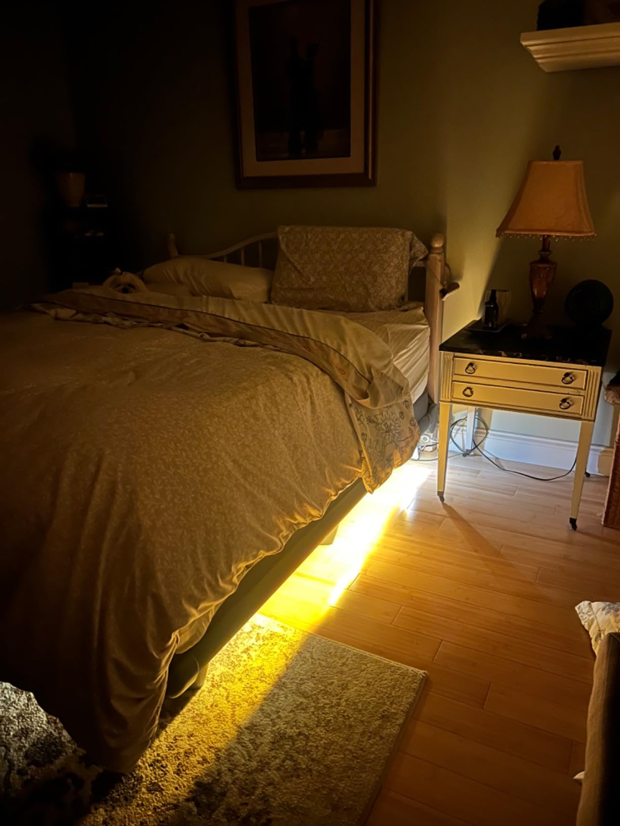 Vansky Motion Activated Bed Light, Flexible LED Strip Motion Sensor Night Light Bedside Lamp Illumination with Automatic Shut Off Timer (Warm Soft Glow) customer photo 1
