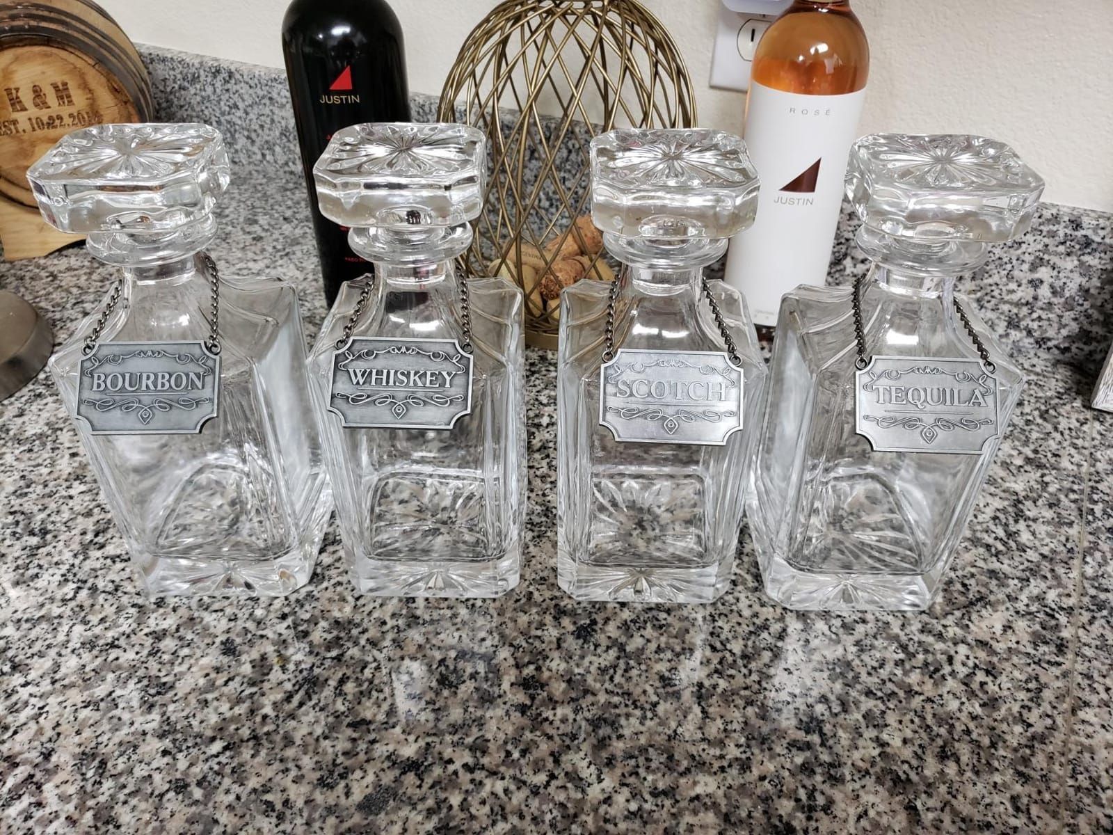 Godinger Clarion Square Whiskey Decanter with Glass Stopper for Wine, Bourbon, Brandy, Liquor, Juice 25 oz, Perfect for Engraving customer photo 1