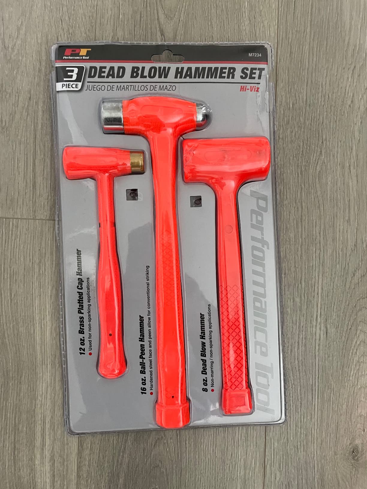 Performance Tool M7234 3-Piece Orange Urethane Dead Blow Hammer Set customer photo 1