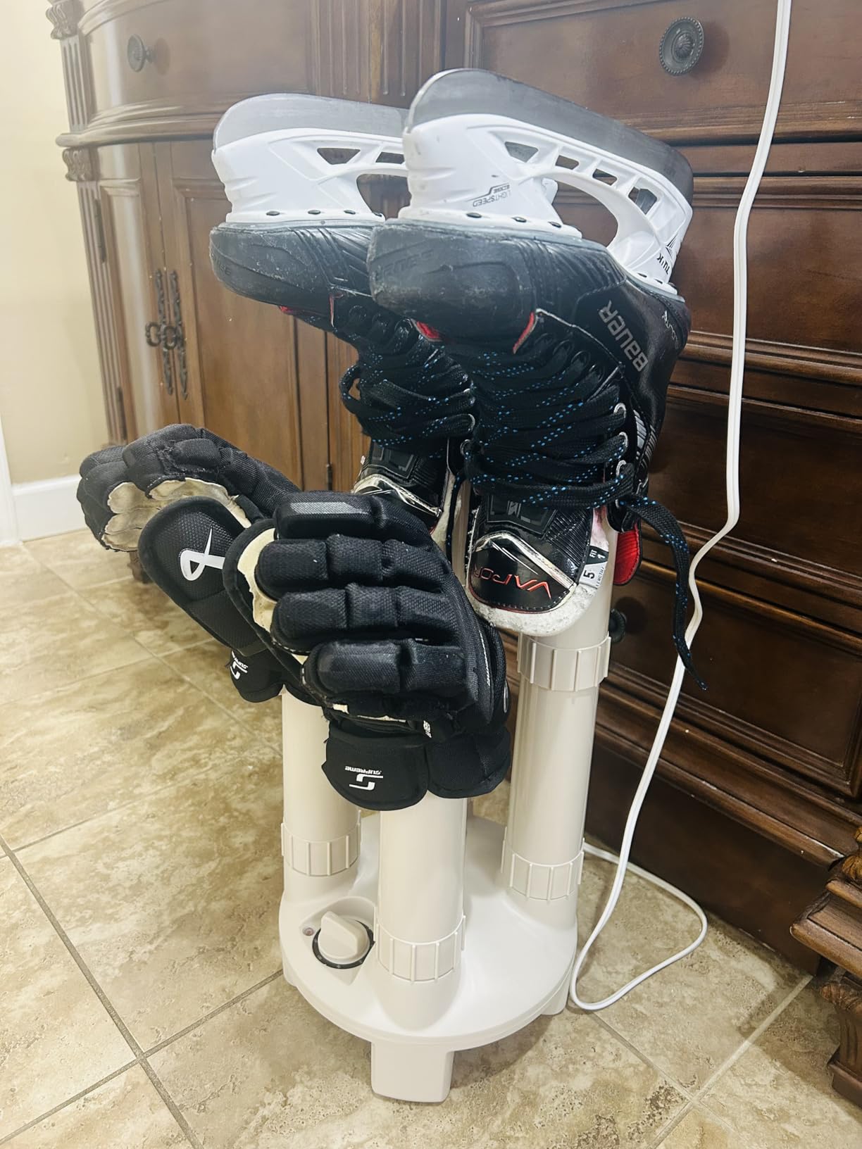 LAVIEAIR Boot Dryer, Shoe Dryer and Glove Dryer with Timer and Fan, White customer photo 1