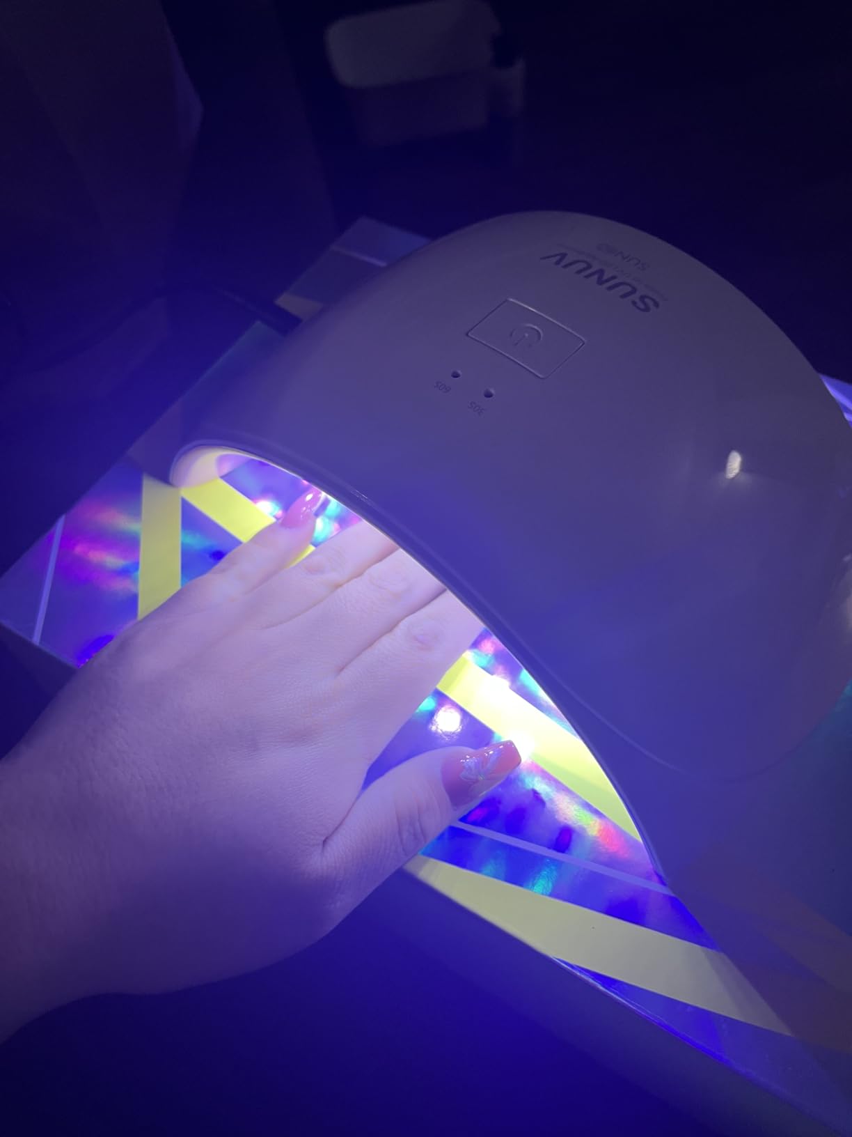 SUNUV UV LED Nail Lamp, UV Light for Gel Nail Polish Dryer SUN9C Pink customer photo 1