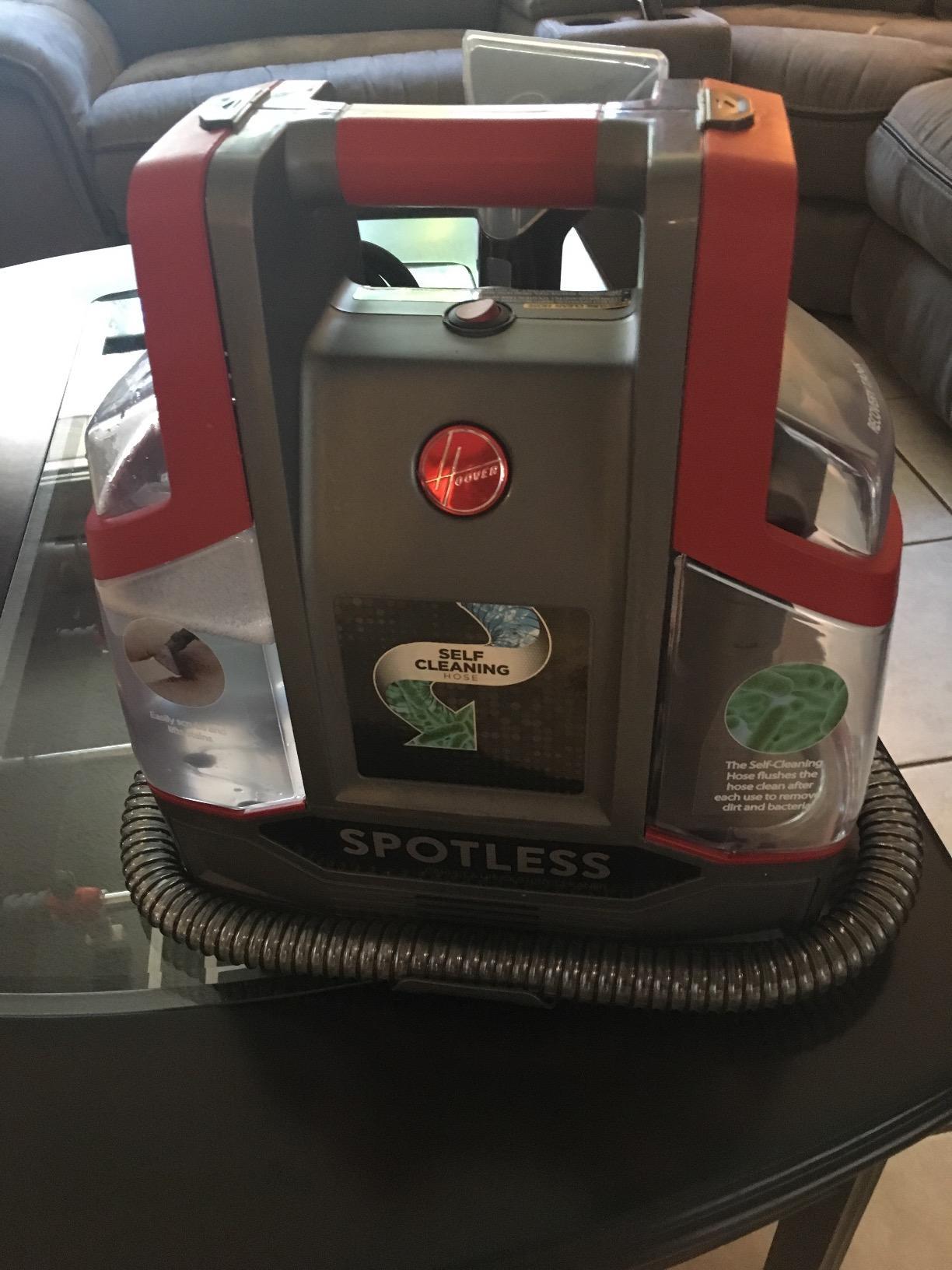 Hoover Spotless Portable Carpet + Upholstery Spot Cleaner Machine, Lightweight Shampooer Machine, Pet Stain Remover, Car and Auto Detailer, Pair with Hoover Carpet Cleaner Solution customer photo 2