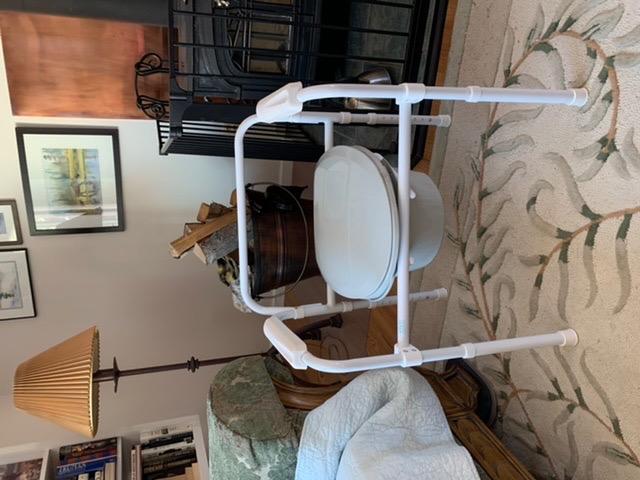 Vive Bedside Commode Toilet Chair (Folding) - 350 lb Capacity, Safety Rail, Shower Chair - 3 in 1 Heavy Duty Bariatric Bucket with Padded Arms, Tight Lid – Portable Seat for Home - Steel customer photo 1
